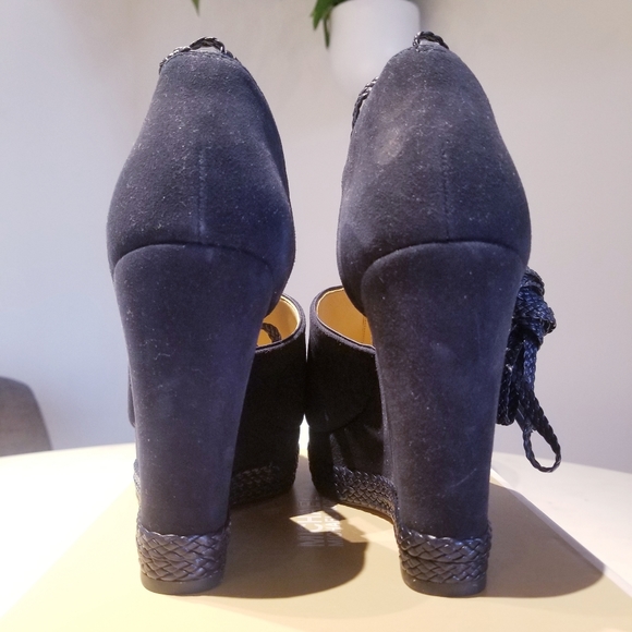 Michael Kors Braided Suede Platform Heels - Picture 5 of 6